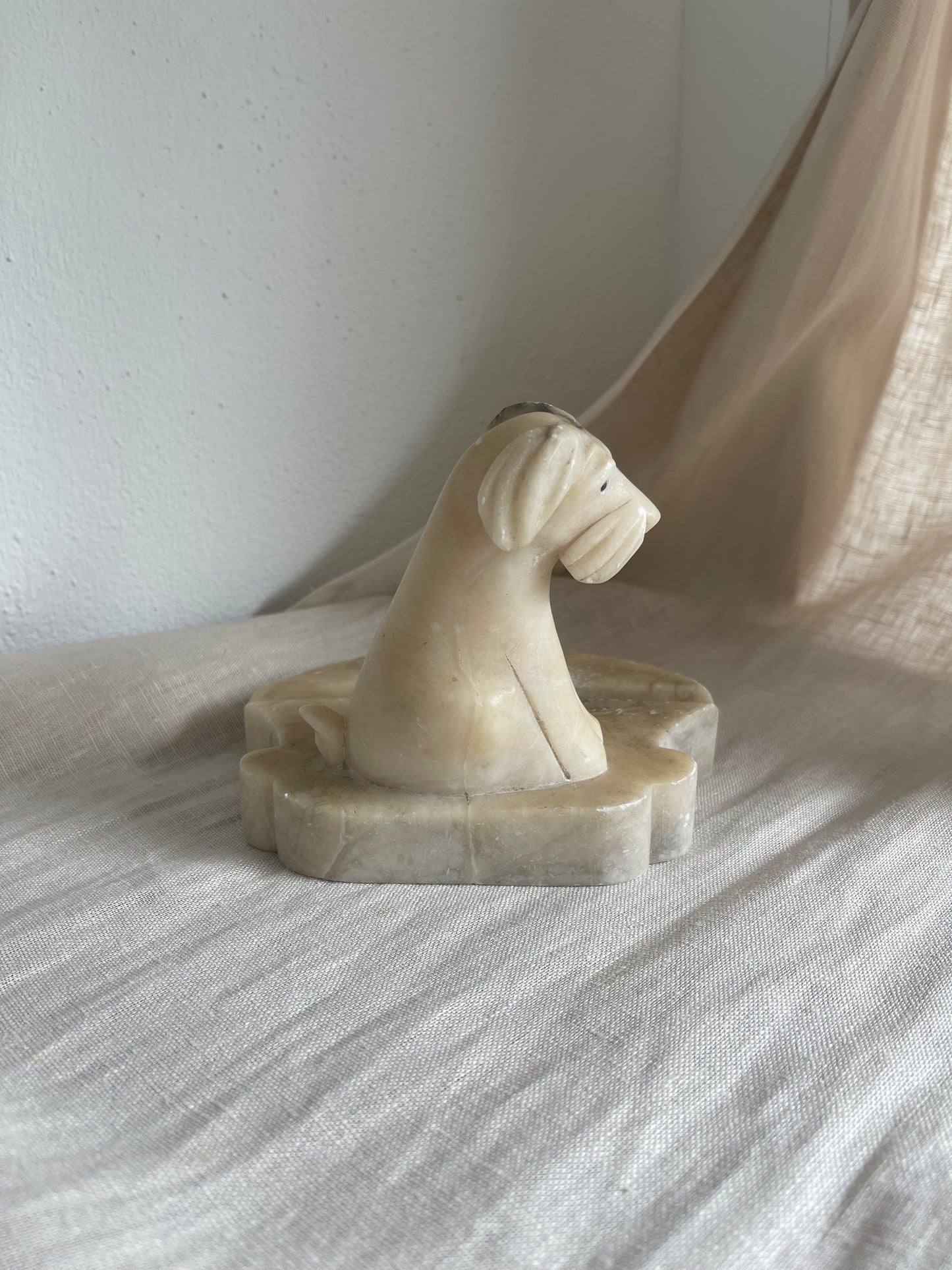 Vintage Dog Ashtray | Vintage marble ashtray | Dog ashtray | Decorative vintage ashtray | Stone ashtray vintage | Alabaster dog ashtray