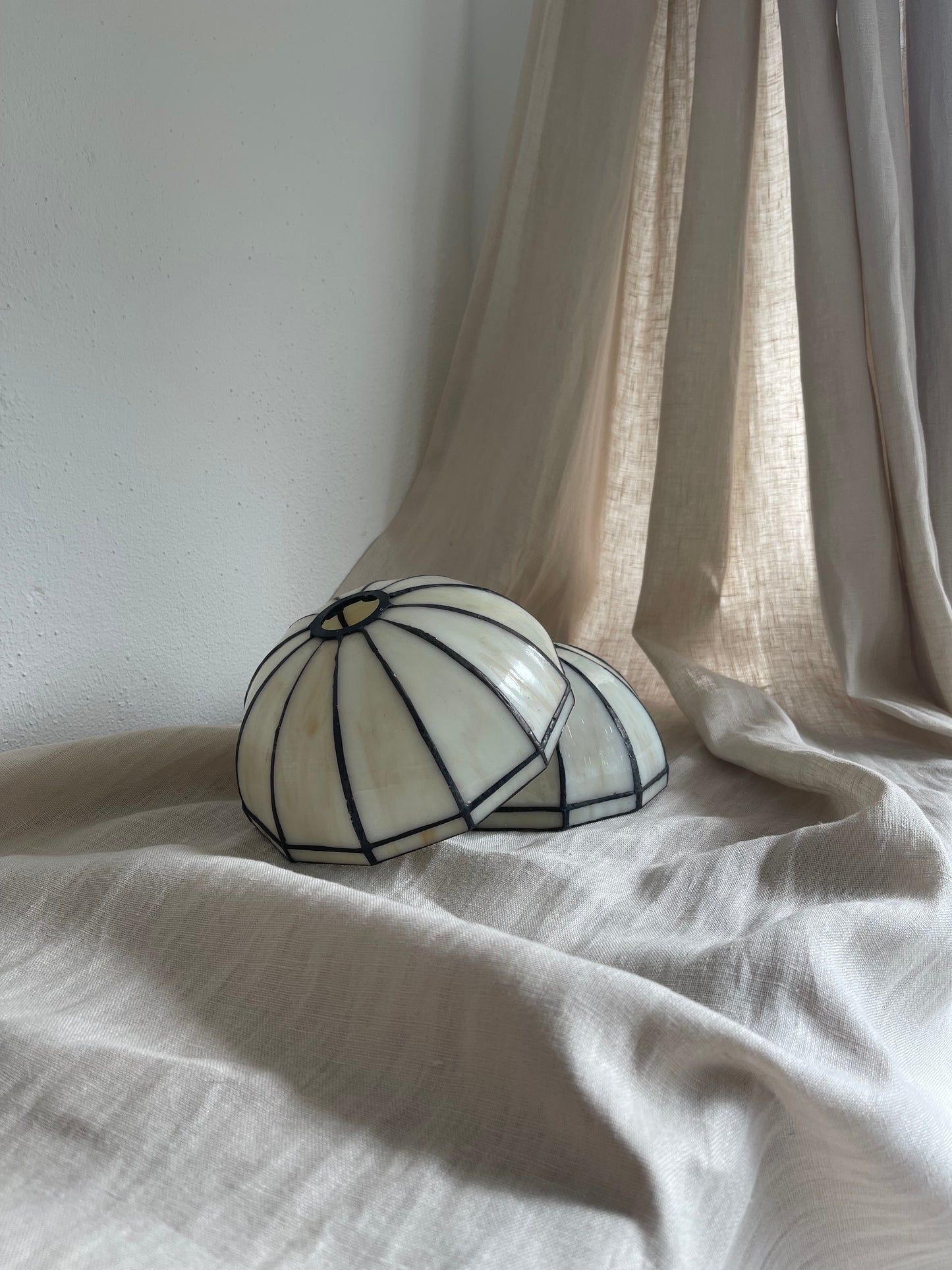 Stained glass lampshade | Tiffany glass lampshades | Pair of vintage small lampshades