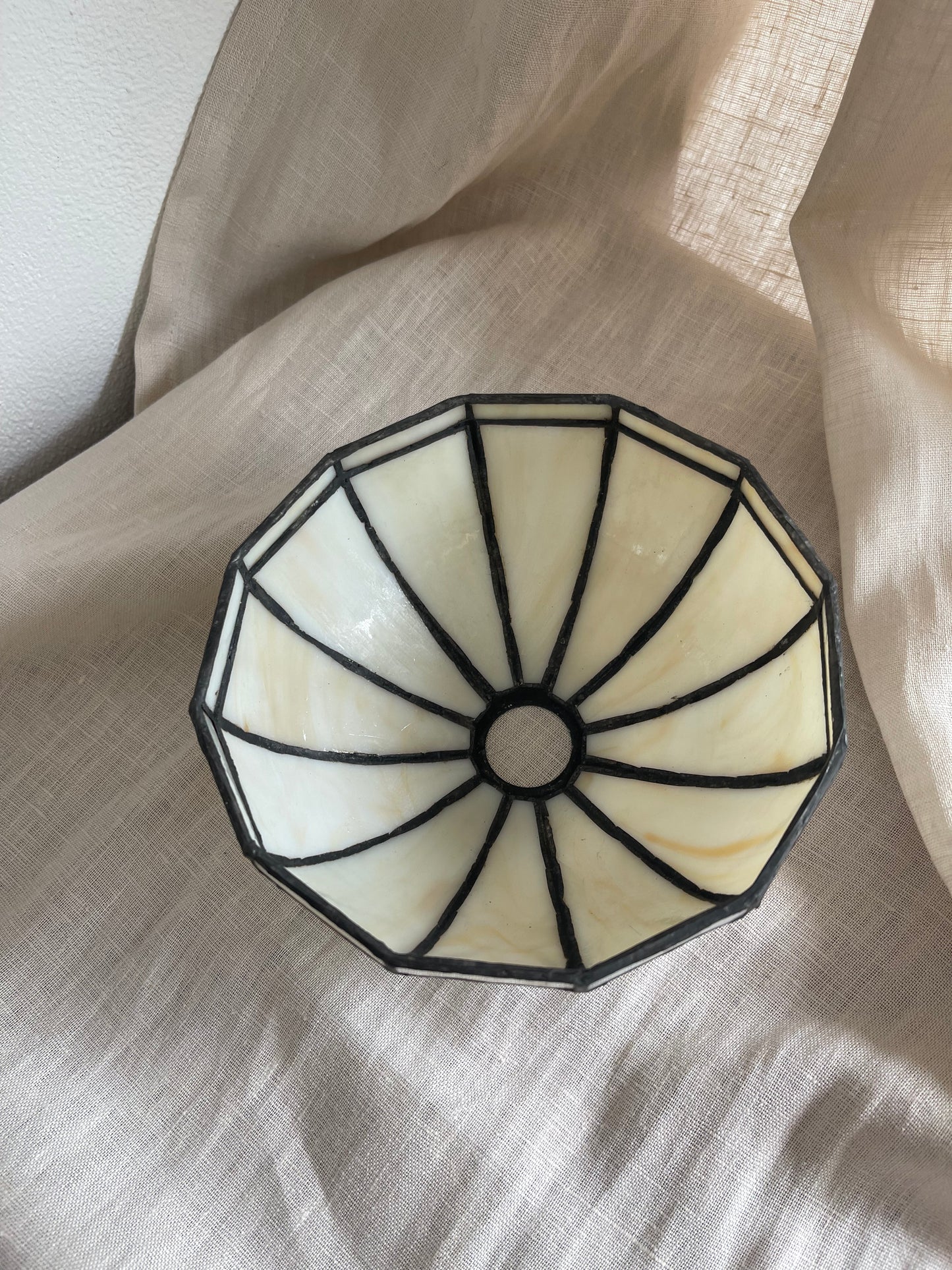 Stained glass lampshade | Tiffany glass lampshades | Pair of vintage small lampshades