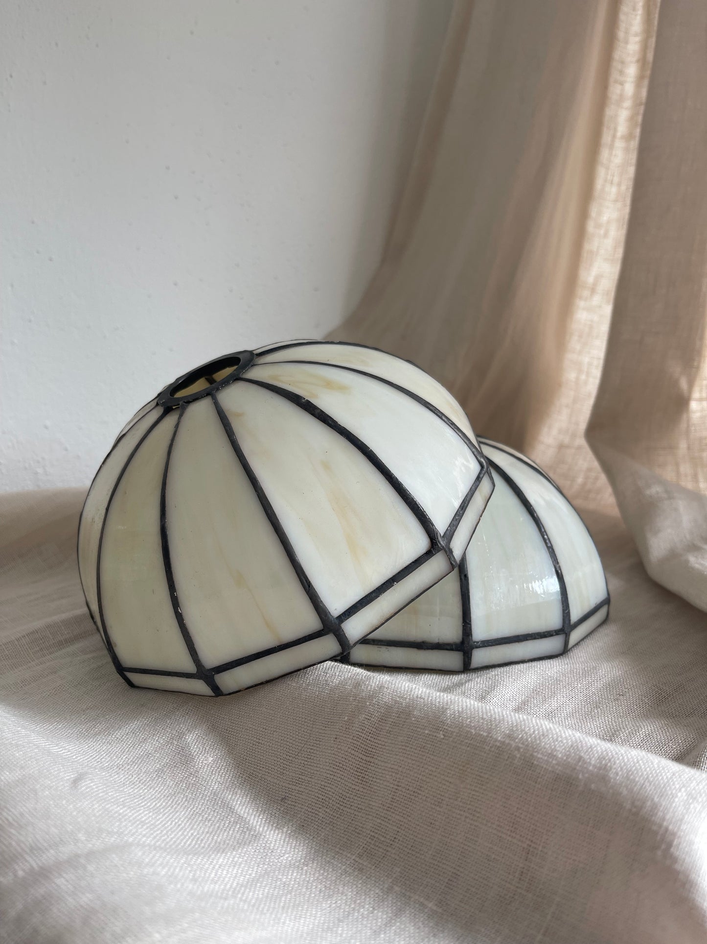 Stained glass lampshade | Tiffany glass lampshades | Pair of vintage small lampshades