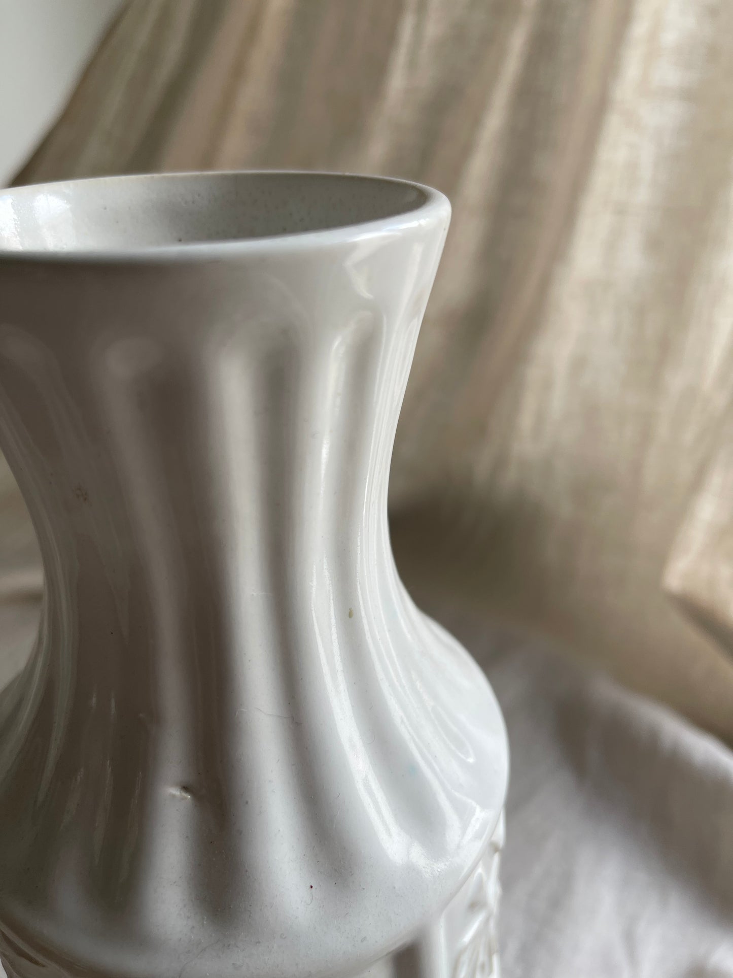 West Germany white vase