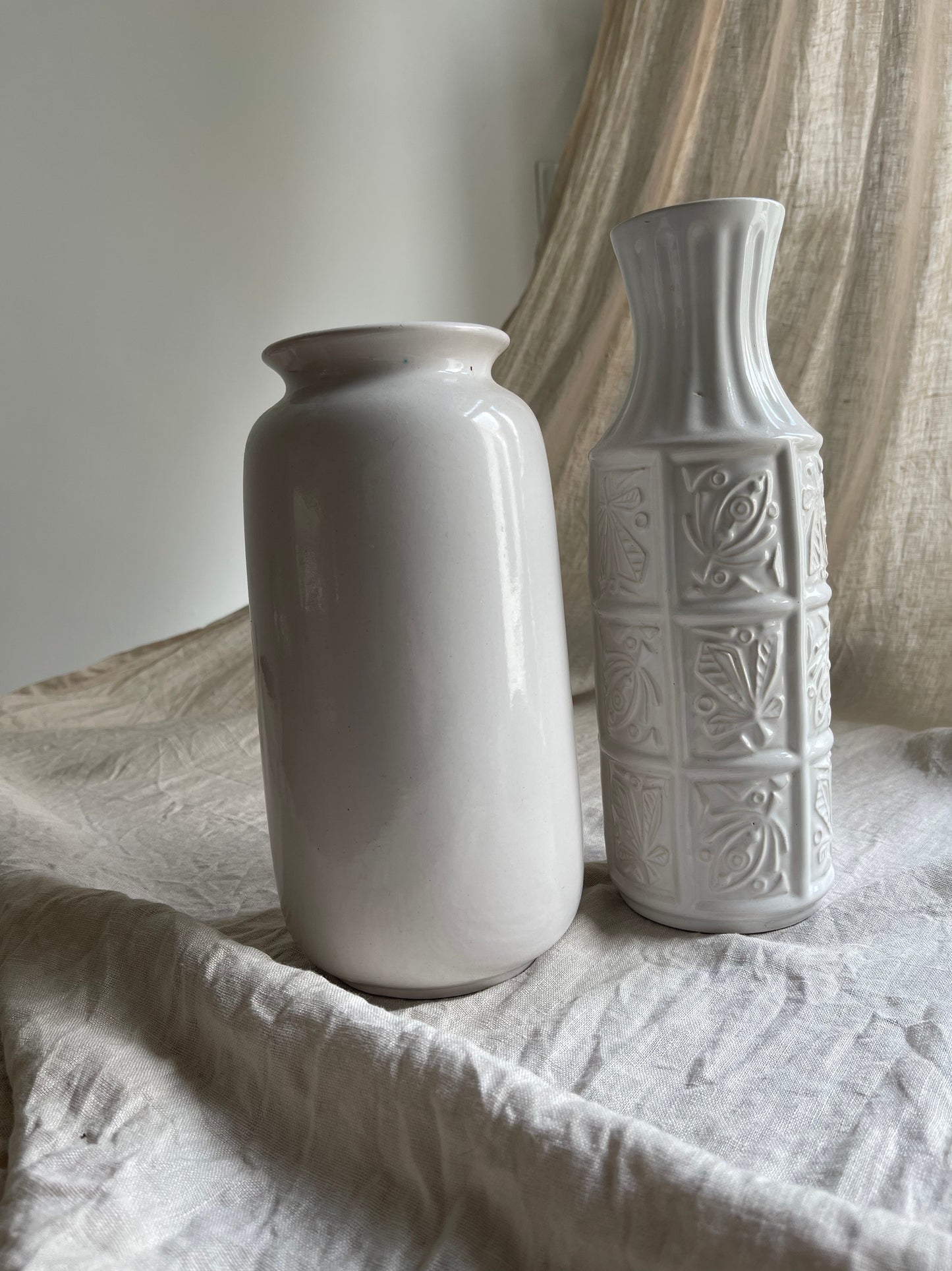 West Germany witte vaas viaviavintage
