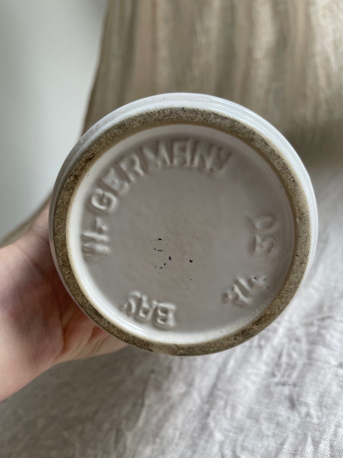 West Germany white vase