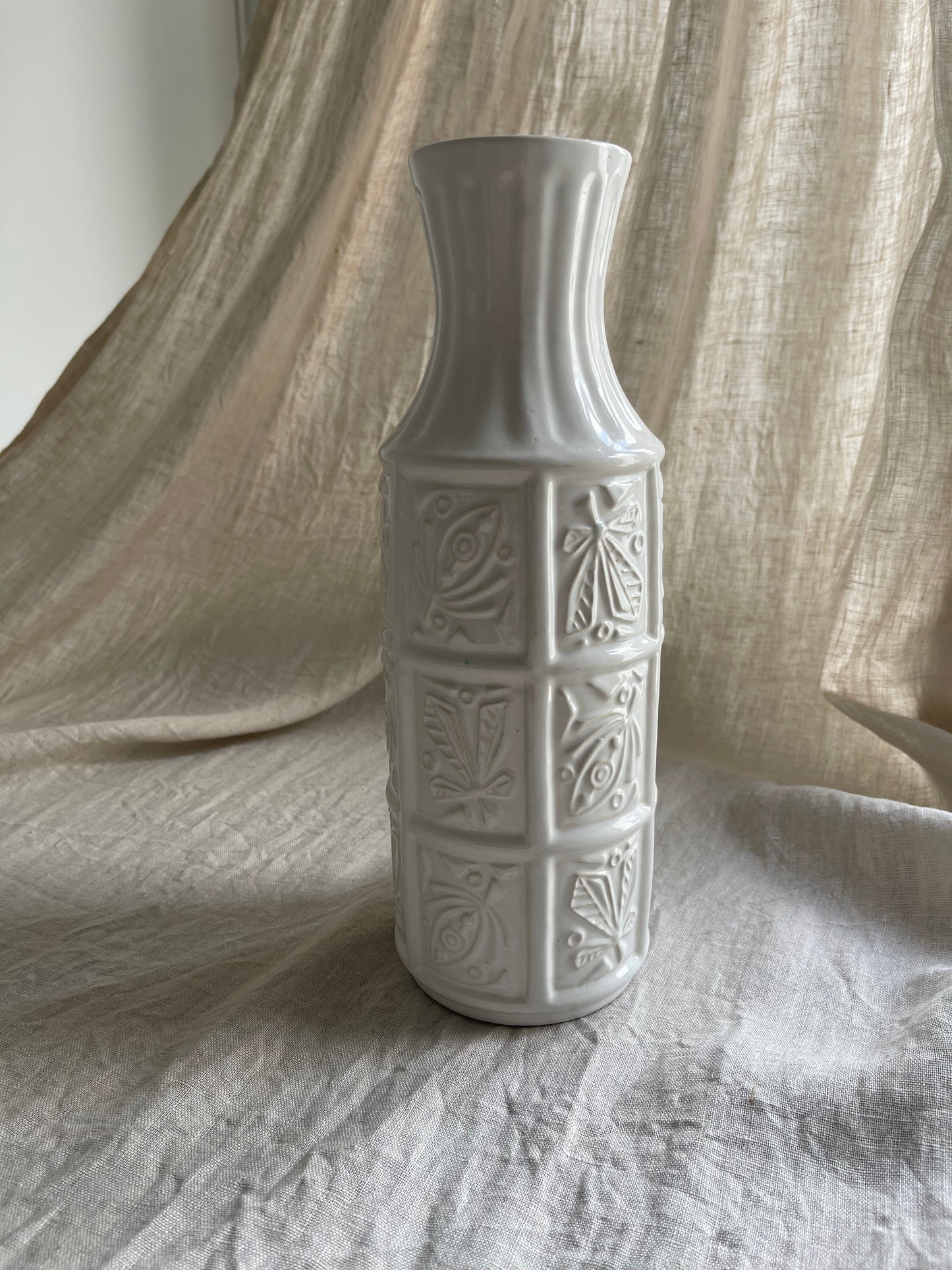 West Germany white vase