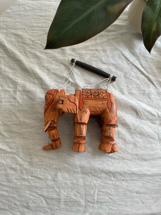 Indiaanse Olifant marionet viaviavintage