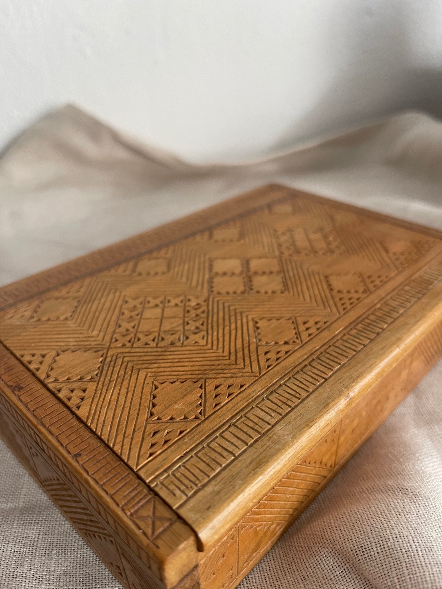 Houten sieradendoosje viaviavintage