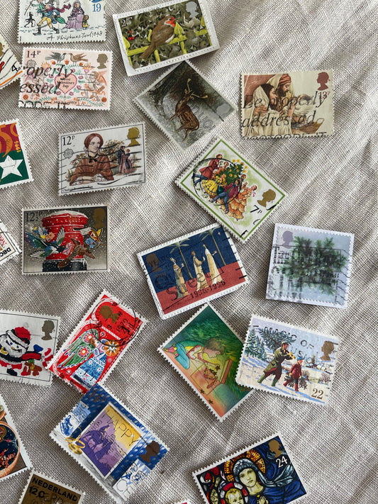 Vintage Kerstpostzegels viaviavintage