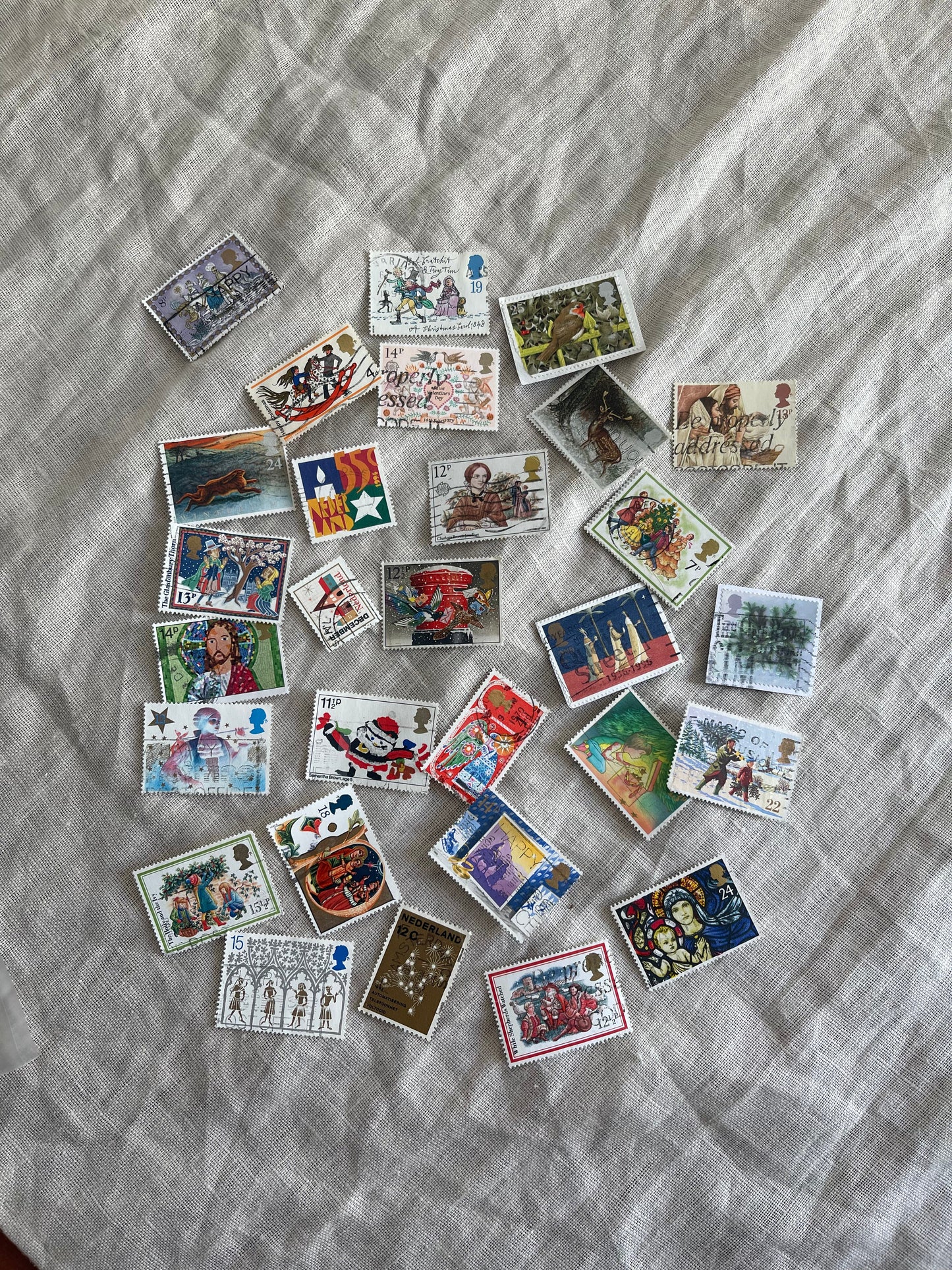 Vintage Kerstpostzegels viaviavintage