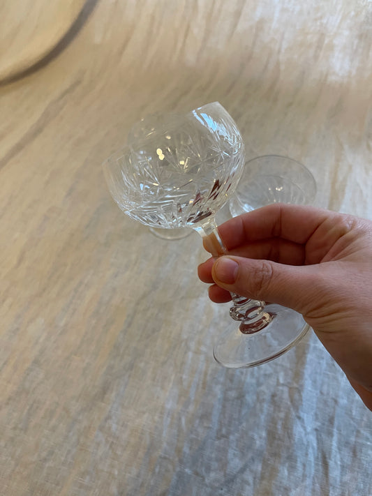 Kristallen Wijnglazen | Set kristallen champagne coupe | Vintage wijnglazen