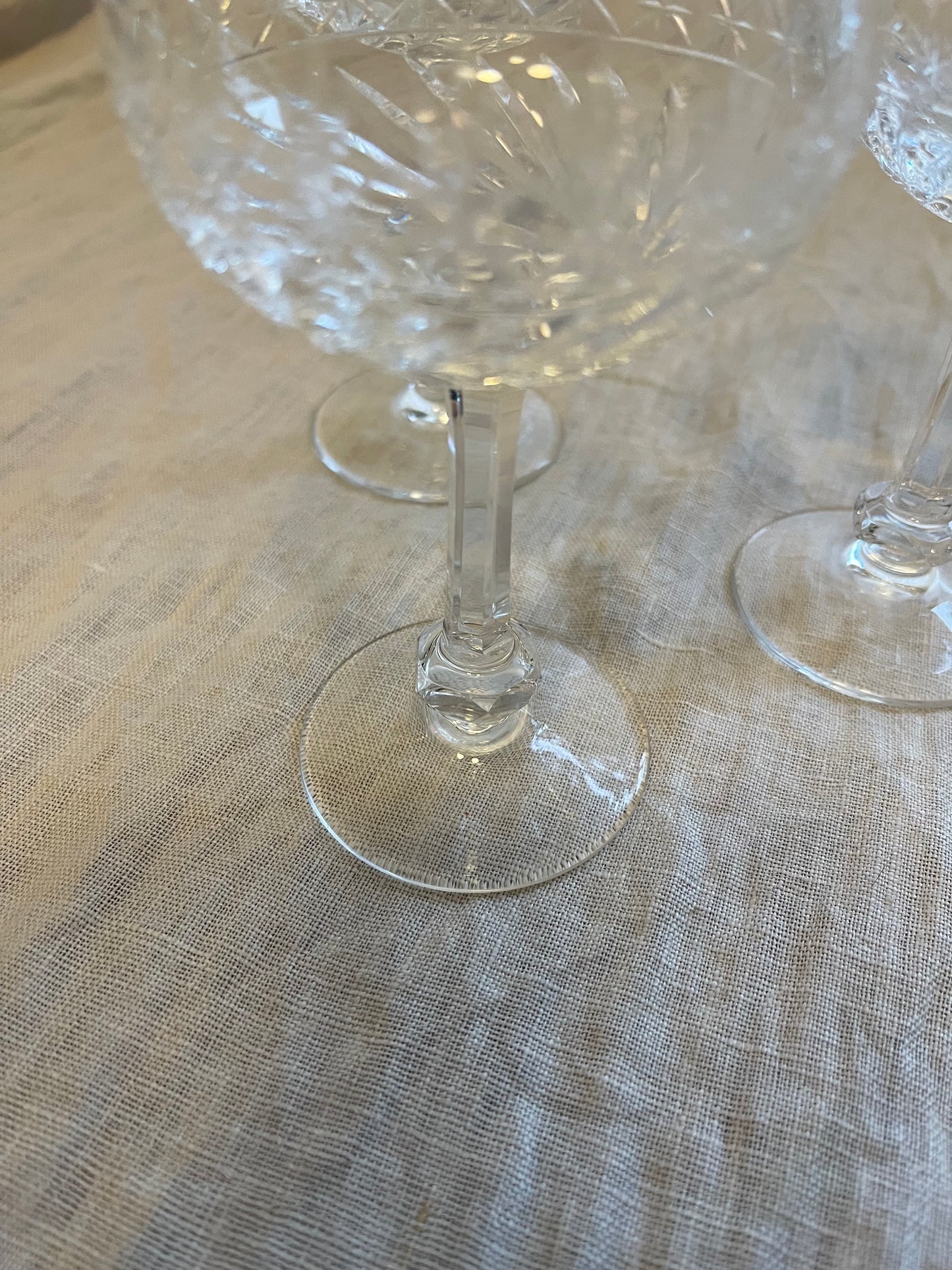 Kristallen Wijnglazen | Set kristallen champagne coupe | Vintage wijnglazen