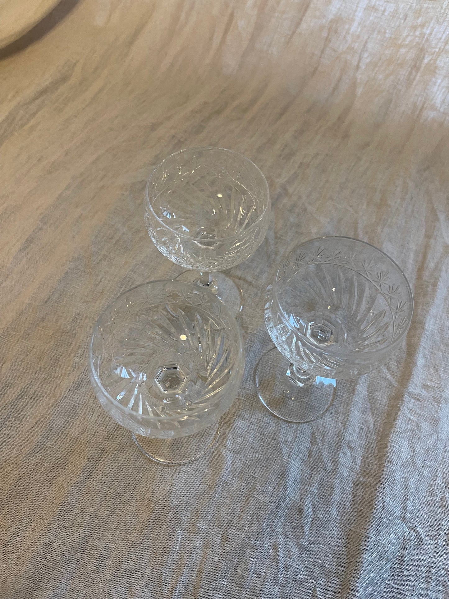 Kristallen Wijnglazen | Set kristallen champagne coupe | Vintage wijnglazen